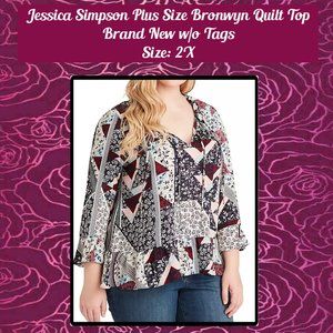 Jessica Simpson Plus Size Bronwyn Quilt Top 2X